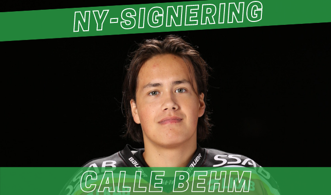 Vi har signert en kontrakt med den 21 år gamle backen, Calle Behm!